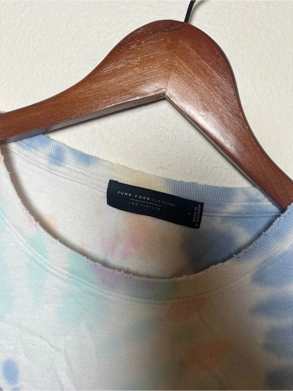 Junk Food Clothing Tie-Dye Mickey Mouse Tee - Blue, Pink, Yellow, White - Picture 3 of 3